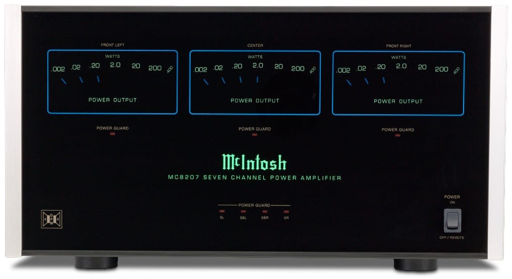 McIntosh MC8207 Eindversterker met 7 x 200 Watt vermogen