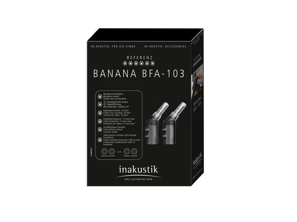 In-akustik Reference 4mm BFA 103 schroef - 45° - 10mm² (4 stuks) bananenplug