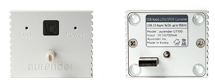 Aurender UT 100 Asynchrone USB Audio 2.0 naar SPDIF (OPTICAL) converter 