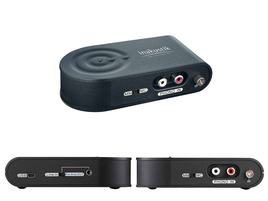 In-akustik Premium USB uit analoog in/uit Phono voorversterker